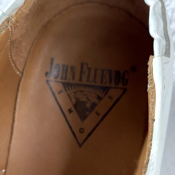 John Fluevog Two Tone Blk & Wht Patent Leather The Gateways Johnston Monkstrap 8 - Picture 7 of 15